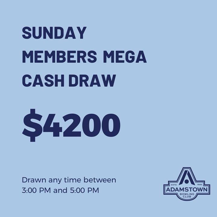 Featured image for “Get ready for our members mega cash draw tomorrow! The jackpot is a whopping $4200! Don’t miss out on your chance to win!”