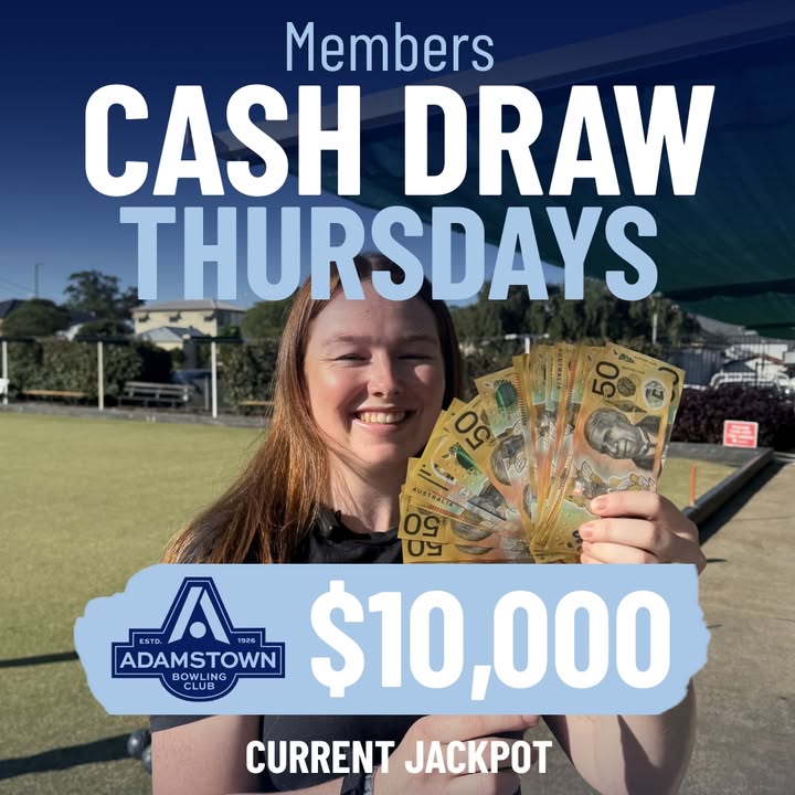 Featured image for “$10,000 Members Draw Jackpot Tonight at Adamstown Bowlo”