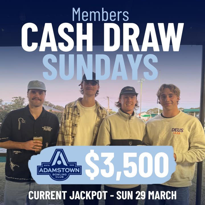 Featured image for “Super Sunday at Adamstown Bowlo – $3,500 Jackpot”