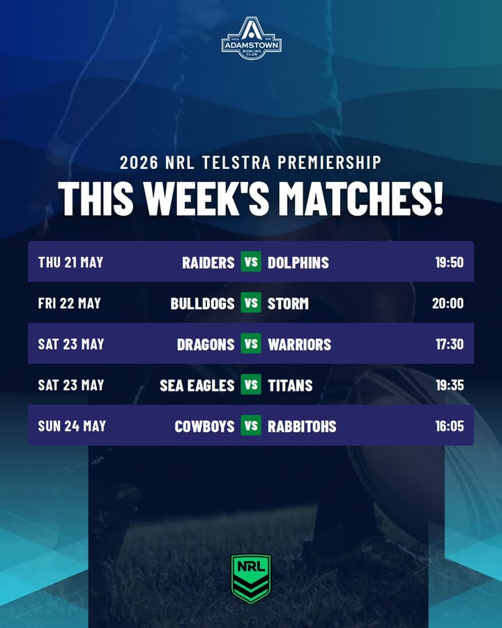 Featured image for “Watch the 2026 NRL Telstra Premiership Live at Adamstown Bowlo”