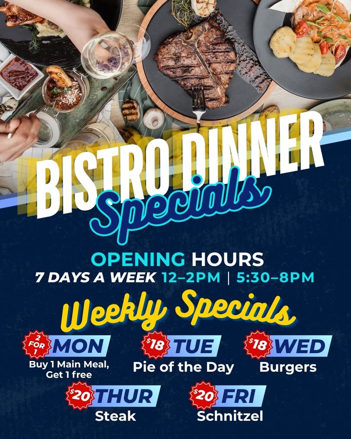 Featured image for “Bistro Dinner Specials at Adamstown Bowlo”