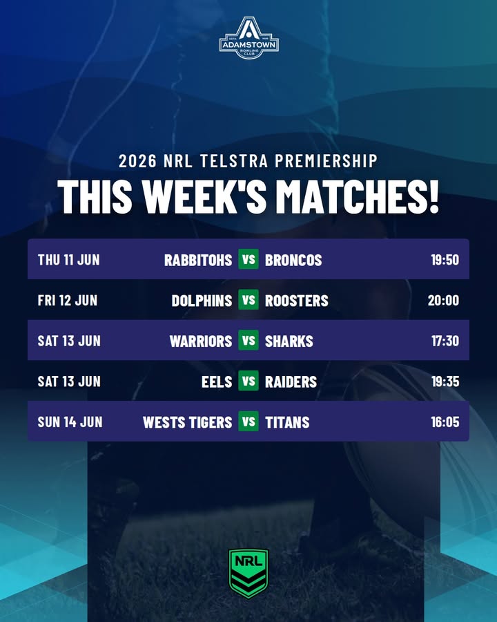 Featured image for “Watch the 2026 NRL Telstra Premiership Live at Adamstown Bowlo”